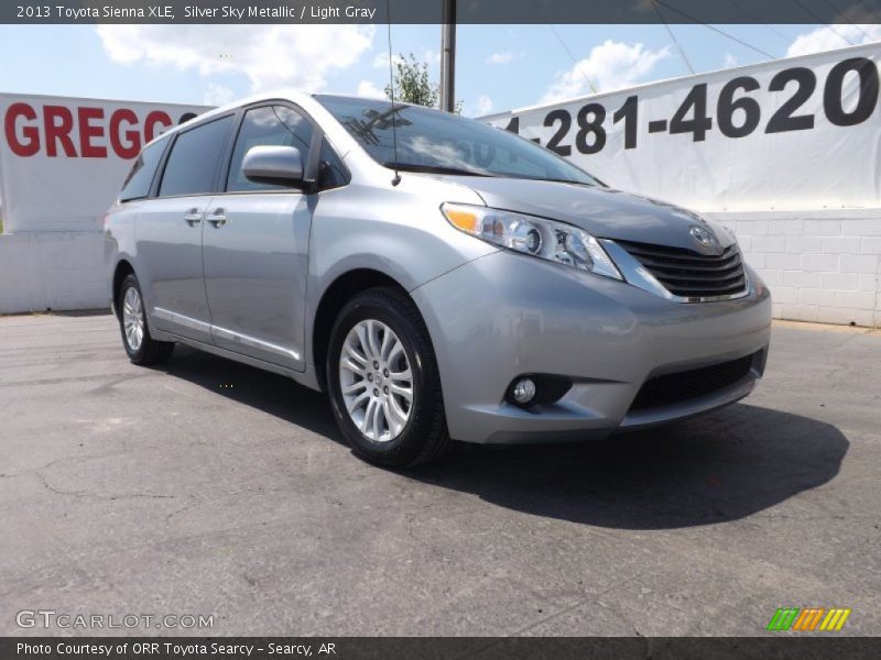 Silver Sky Metallic / Light Gray 2013 Toyota Sienna XLE