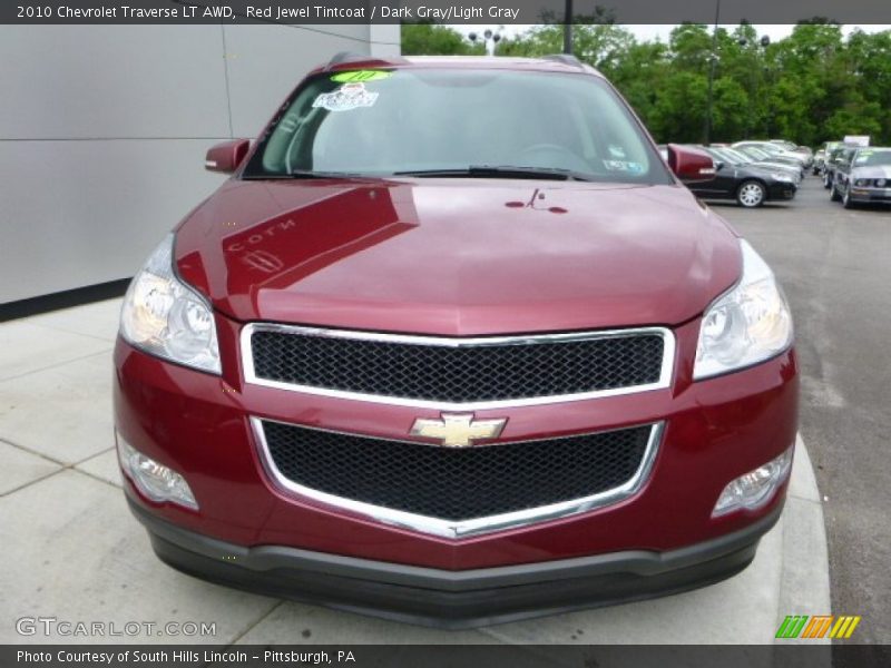 Red Jewel Tintcoat / Dark Gray/Light Gray 2010 Chevrolet Traverse LT AWD