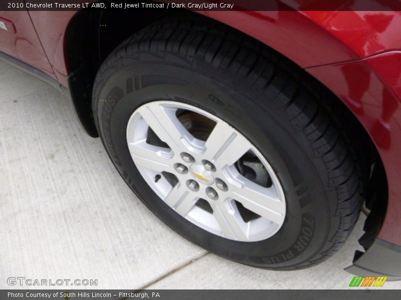 Red Jewel Tintcoat / Dark Gray/Light Gray 2010 Chevrolet Traverse LT AWD