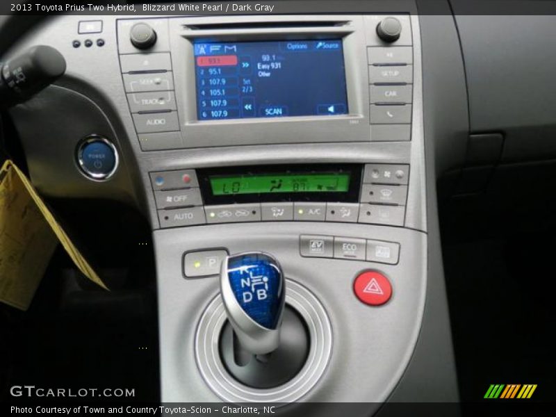 Blizzard White Pearl / Dark Gray 2013 Toyota Prius Two Hybrid