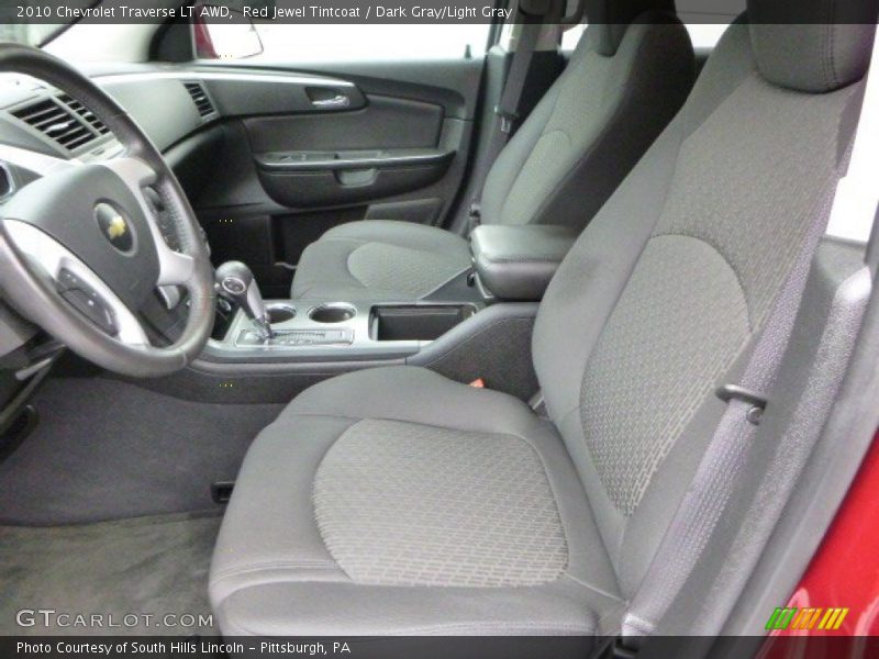 Red Jewel Tintcoat / Dark Gray/Light Gray 2010 Chevrolet Traverse LT AWD