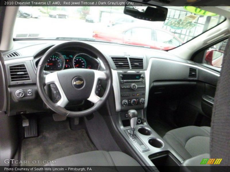 Red Jewel Tintcoat / Dark Gray/Light Gray 2010 Chevrolet Traverse LT AWD