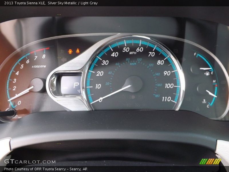 Silver Sky Metallic / Light Gray 2013 Toyota Sienna XLE