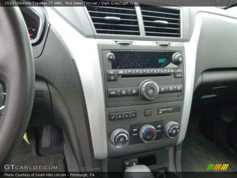 Red Jewel Tintcoat / Dark Gray/Light Gray 2010 Chevrolet Traverse LT AWD