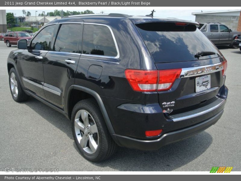 Blackberry Pearl / Black/Light Frost Beige 2011 Jeep Grand Cherokee Limited 4x4