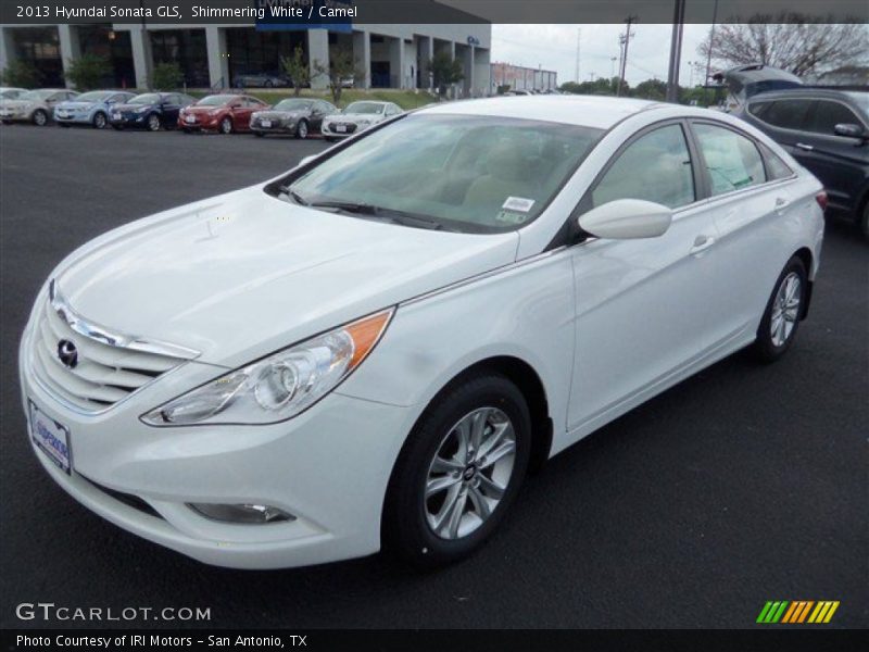 Shimmering White / Camel 2013 Hyundai Sonata GLS
