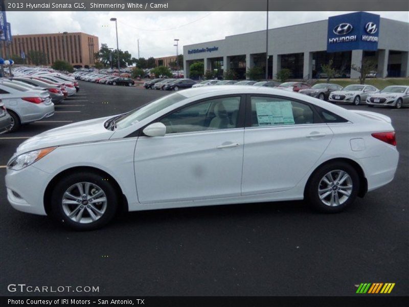 Shimmering White / Camel 2013 Hyundai Sonata GLS