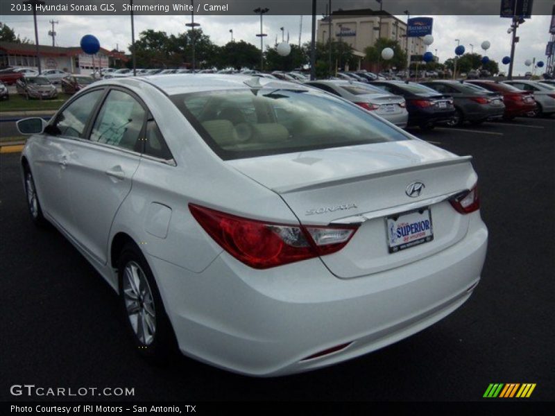Shimmering White / Camel 2013 Hyundai Sonata GLS