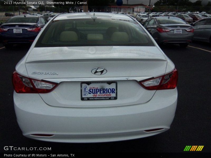Shimmering White / Camel 2013 Hyundai Sonata GLS