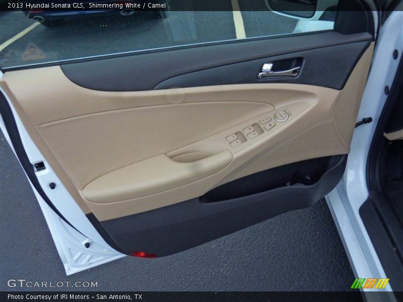 Shimmering White / Camel 2013 Hyundai Sonata GLS