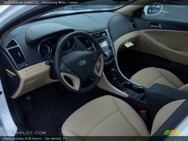 Shimmering White / Camel 2013 Hyundai Sonata GLS