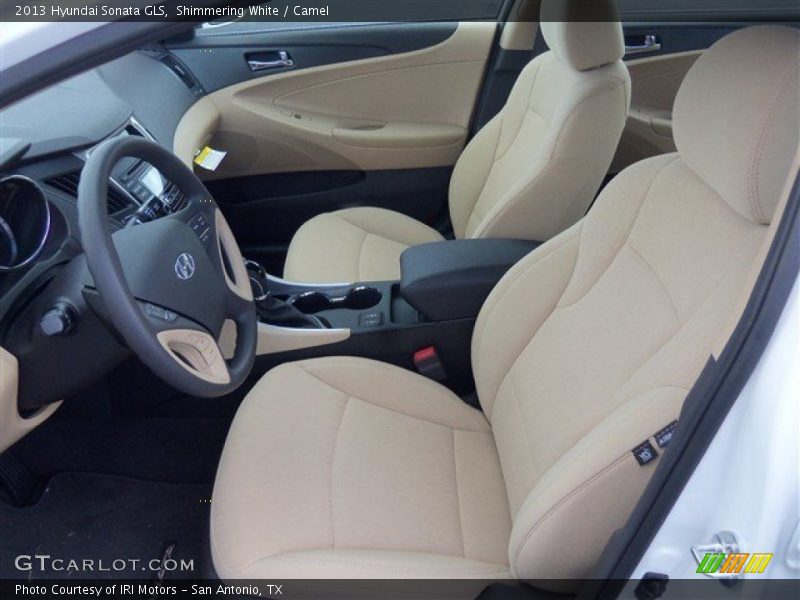 Shimmering White / Camel 2013 Hyundai Sonata GLS