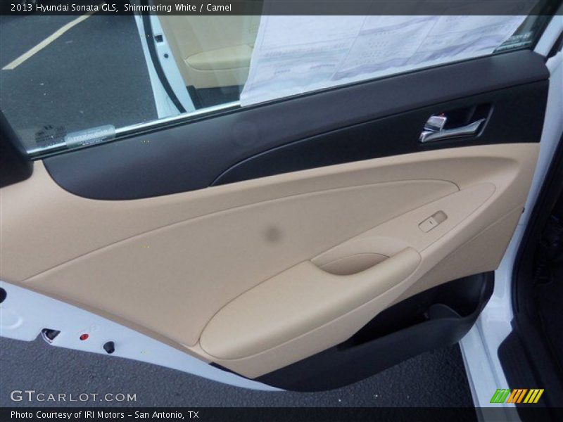 Shimmering White / Camel 2013 Hyundai Sonata GLS
