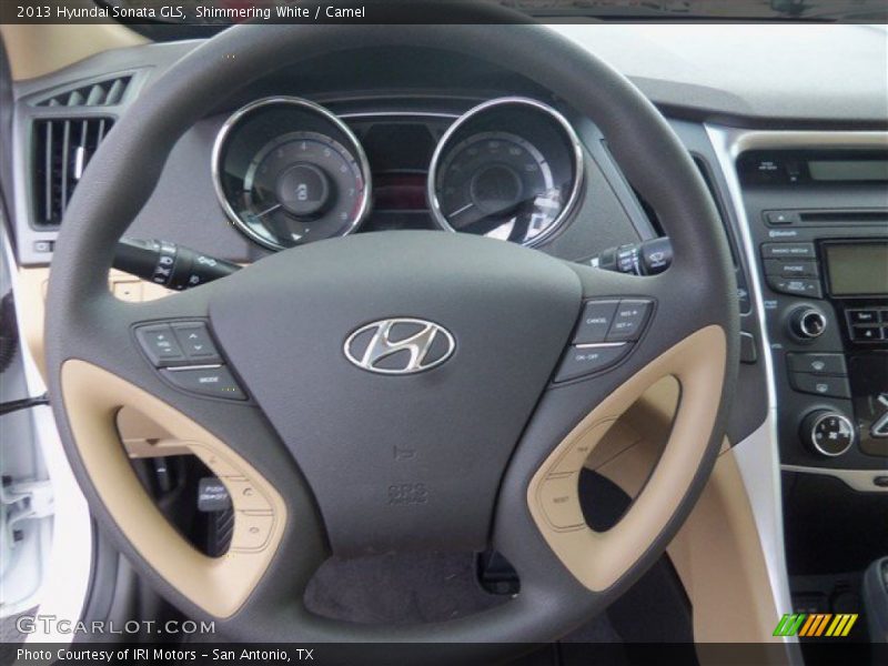 Shimmering White / Camel 2013 Hyundai Sonata GLS