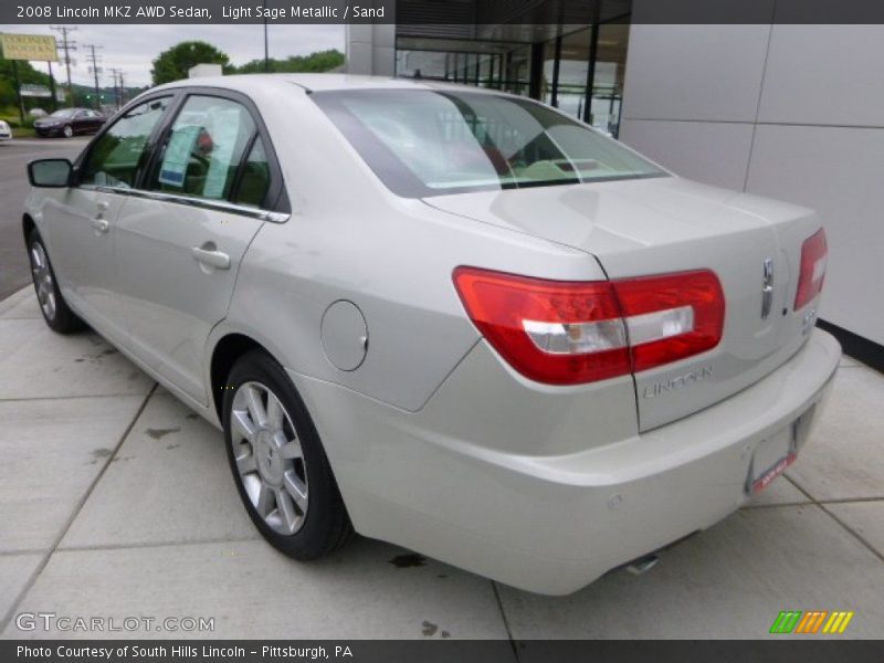 Light Sage Metallic / Sand 2008 Lincoln MKZ AWD Sedan