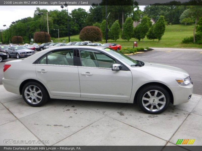 Light Sage Metallic / Sand 2008 Lincoln MKZ AWD Sedan