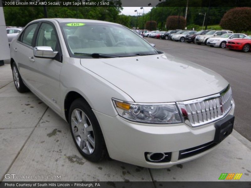Light Sage Metallic / Sand 2008 Lincoln MKZ AWD Sedan