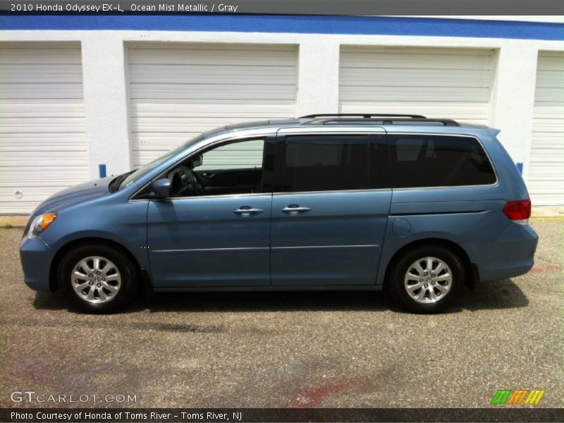 Ocean Mist Metallic / Gray 2010 Honda Odyssey EX-L