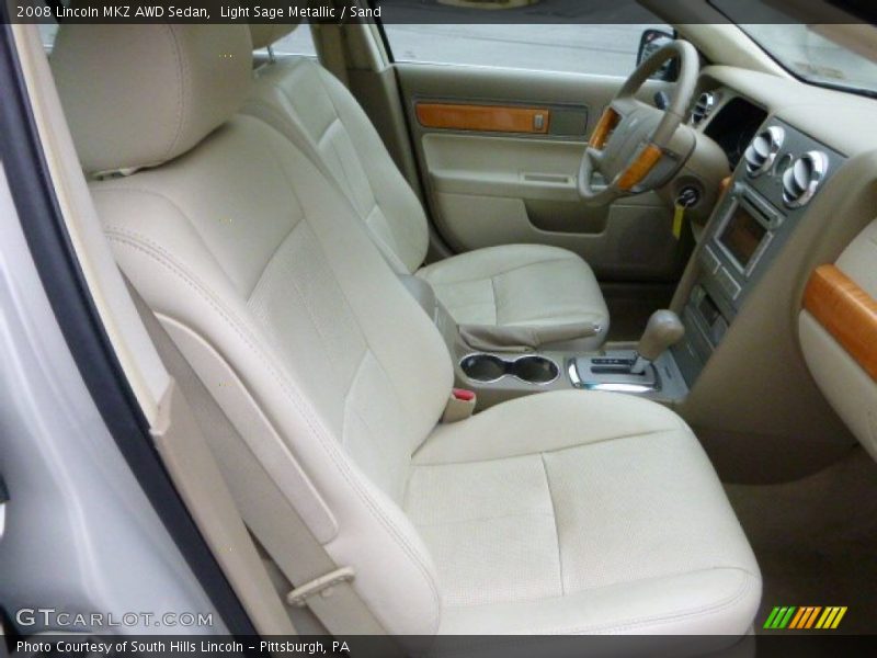 Light Sage Metallic / Sand 2008 Lincoln MKZ AWD Sedan