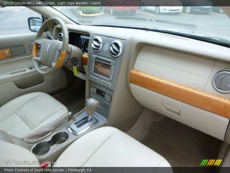 Light Sage Metallic / Sand 2008 Lincoln MKZ AWD Sedan