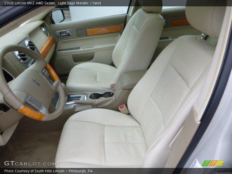 Light Sage Metallic / Sand 2008 Lincoln MKZ AWD Sedan