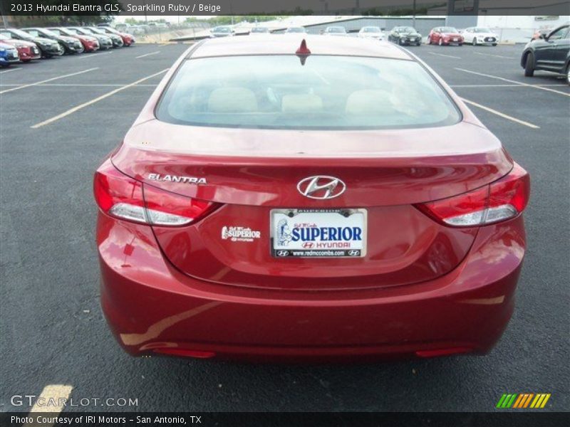 Sparkling Ruby / Beige 2013 Hyundai Elantra GLS