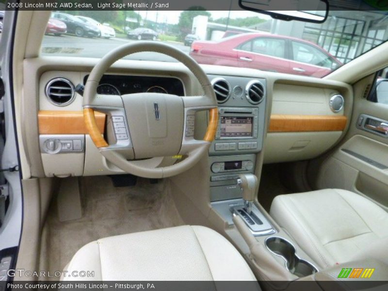 Light Sage Metallic / Sand 2008 Lincoln MKZ AWD Sedan