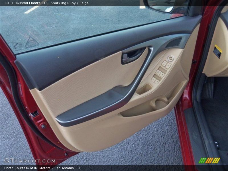 Sparkling Ruby / Beige 2013 Hyundai Elantra GLS