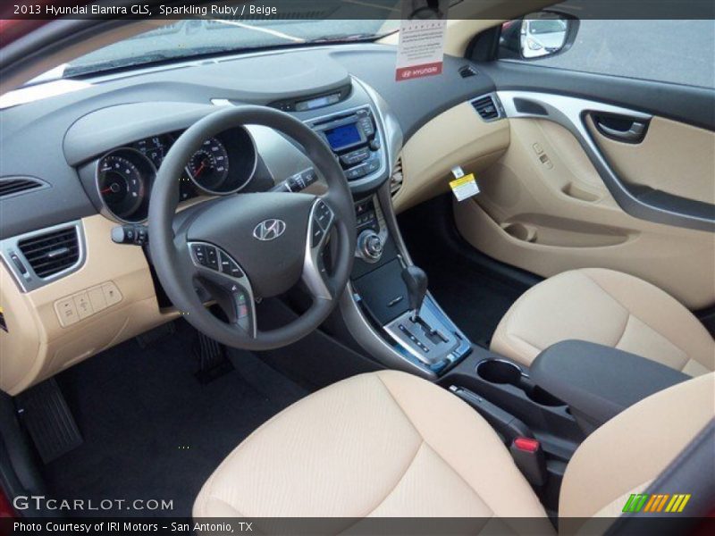 Sparkling Ruby / Beige 2013 Hyundai Elantra GLS