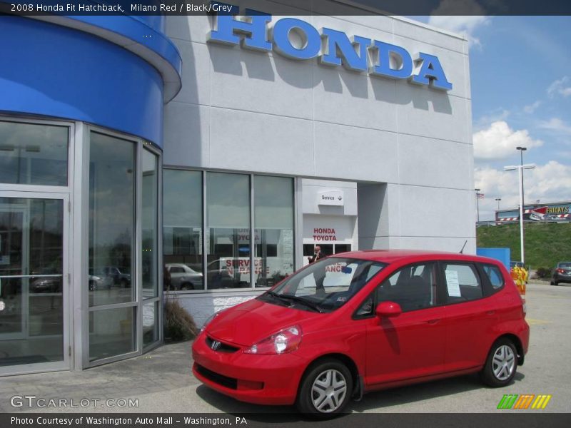 Milano Red / Black/Grey 2008 Honda Fit Hatchback