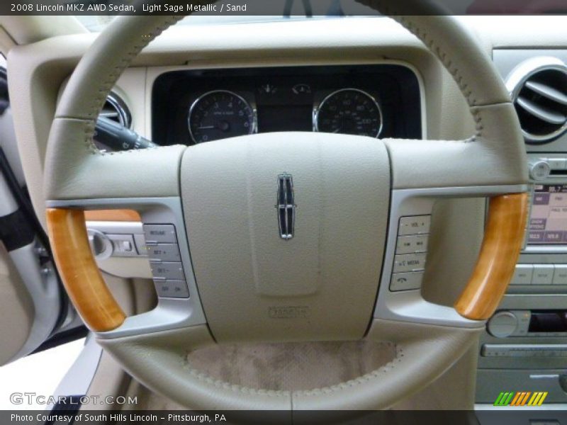 Light Sage Metallic / Sand 2008 Lincoln MKZ AWD Sedan