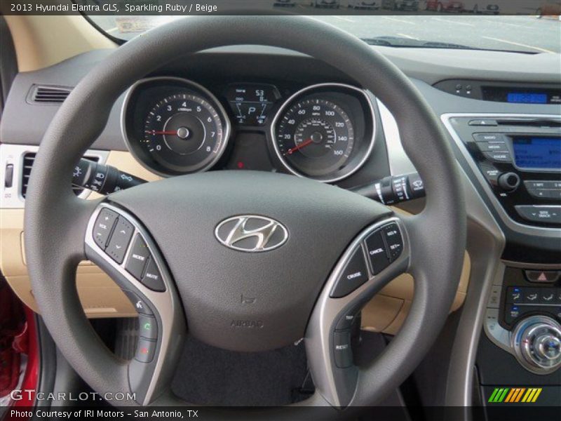 Sparkling Ruby / Beige 2013 Hyundai Elantra GLS
