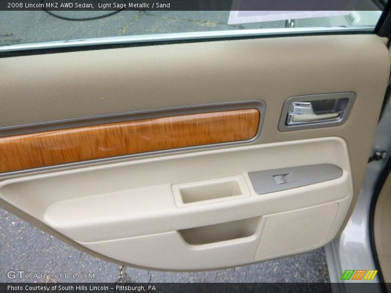 Light Sage Metallic / Sand 2008 Lincoln MKZ AWD Sedan