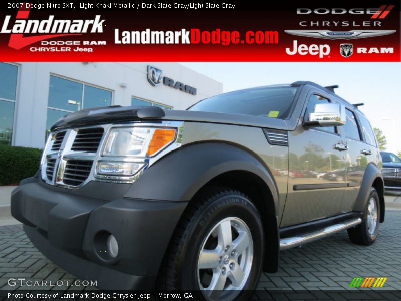 Light Khaki Metallic / Dark Slate Gray/Light Slate Gray 2007 Dodge Nitro SXT