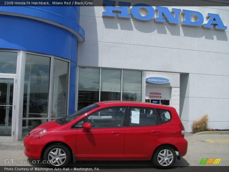 Milano Red / Black/Grey 2008 Honda Fit Hatchback