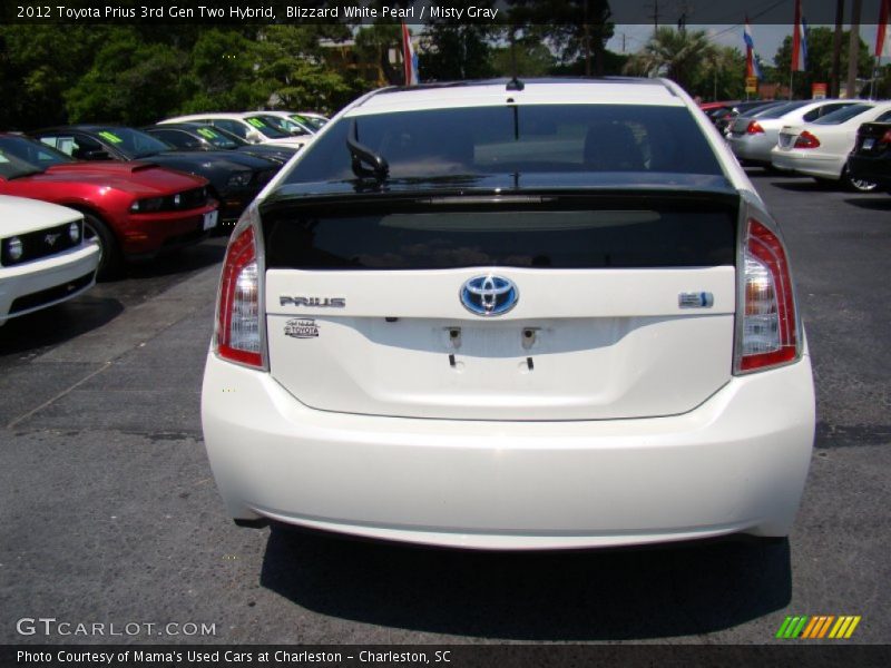Blizzard White Pearl / Misty Gray 2012 Toyota Prius 3rd Gen Two Hybrid