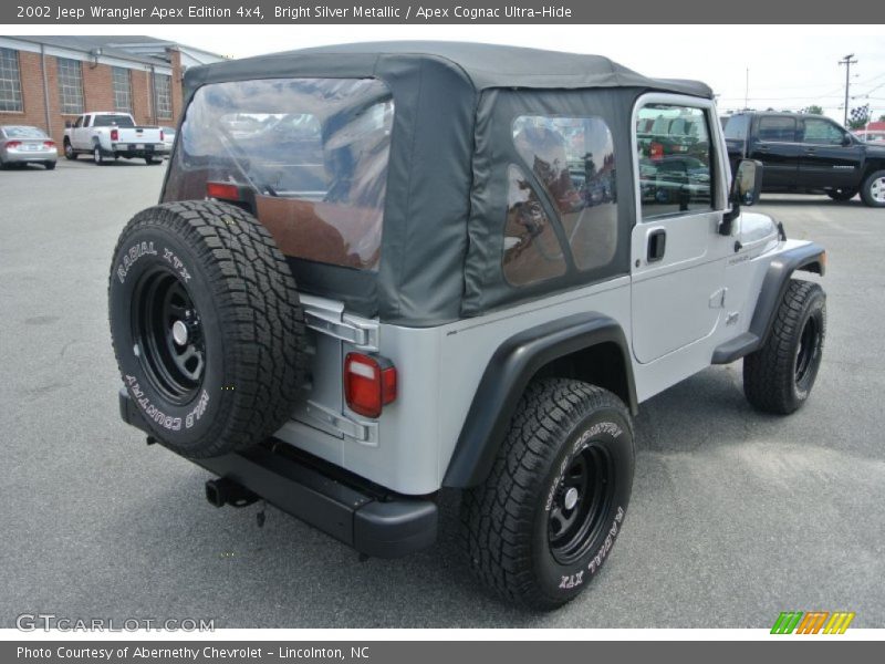 Bright Silver Metallic / Apex Cognac Ultra-Hide 2002 Jeep Wrangler Apex Edition 4x4