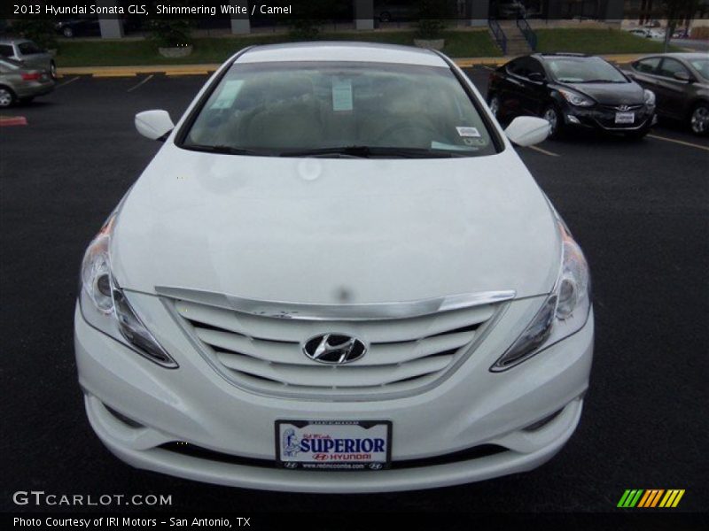 Shimmering White / Camel 2013 Hyundai Sonata GLS