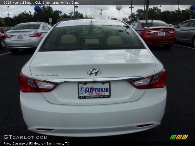 Shimmering White / Camel 2013 Hyundai Sonata GLS