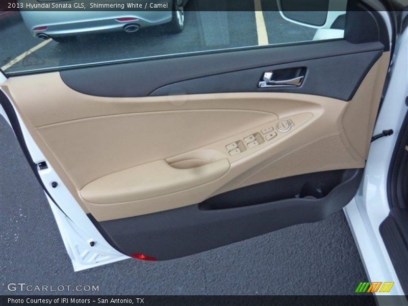 Shimmering White / Camel 2013 Hyundai Sonata GLS