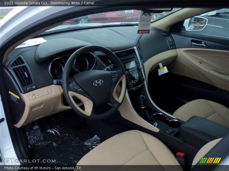 Shimmering White / Camel 2013 Hyundai Sonata GLS