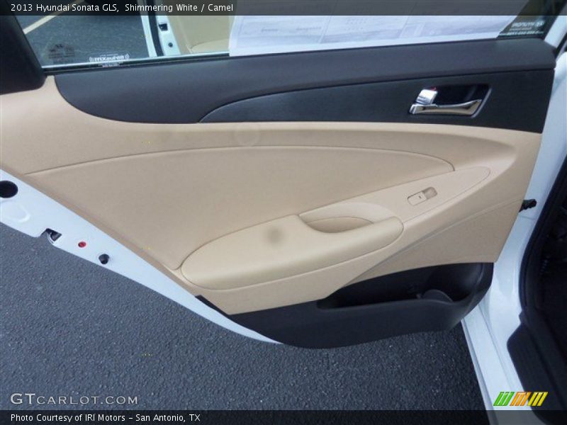 Shimmering White / Camel 2013 Hyundai Sonata GLS