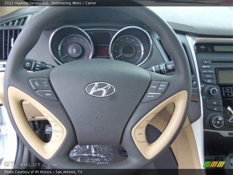 Shimmering White / Camel 2013 Hyundai Sonata GLS