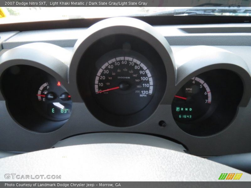 Light Khaki Metallic / Dark Slate Gray/Light Slate Gray 2007 Dodge Nitro SXT