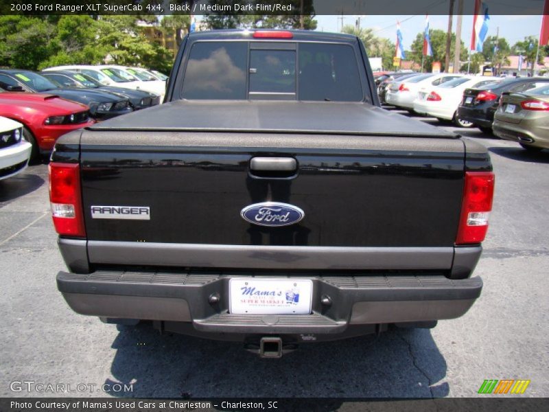 Black / Medium Dark Flint/Red 2008 Ford Ranger XLT SuperCab 4x4