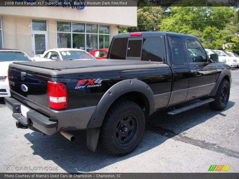 Black / Medium Dark Flint/Red 2008 Ford Ranger XLT SuperCab 4x4