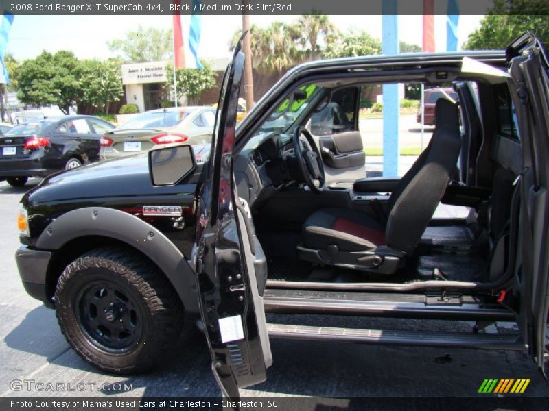 Black / Medium Dark Flint/Red 2008 Ford Ranger XLT SuperCab 4x4