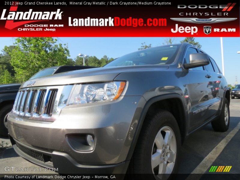 Mineral Gray Metallic / Dark Graystone/Medium Graystone 2012 Jeep Grand Cherokee Laredo