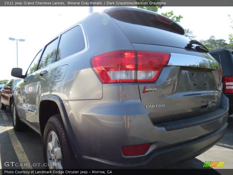 Mineral Gray Metallic / Dark Graystone/Medium Graystone 2012 Jeep Grand Cherokee Laredo
