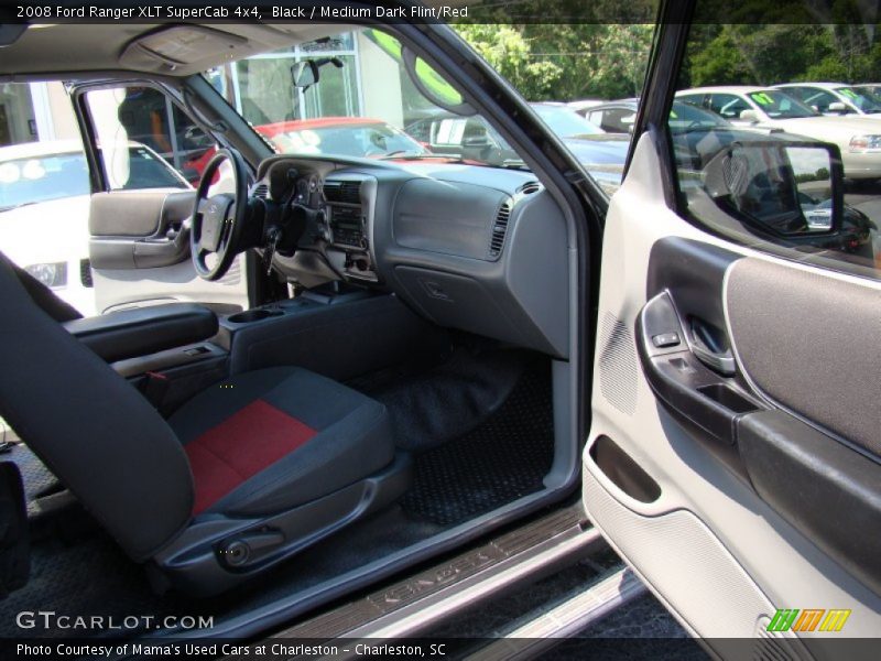 Black / Medium Dark Flint/Red 2008 Ford Ranger XLT SuperCab 4x4